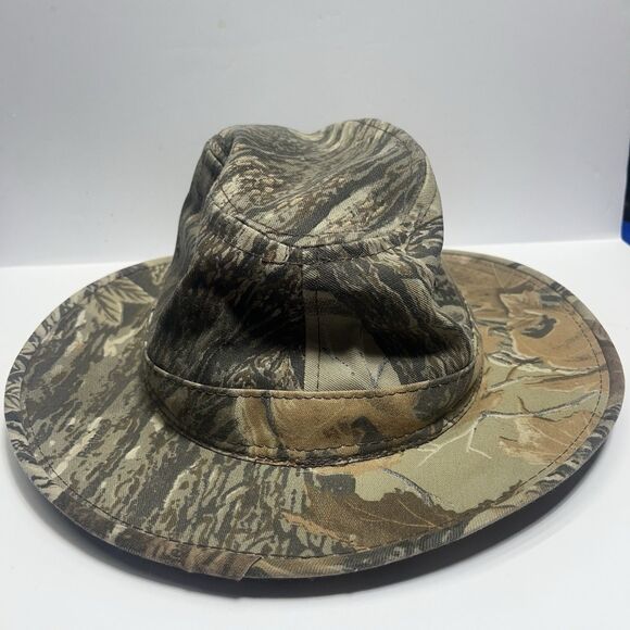 Men’s Outdoor camouflage Hat VTG Real tree‎ Advantage Made USA Boonie Safari L - Picture 3 of 7